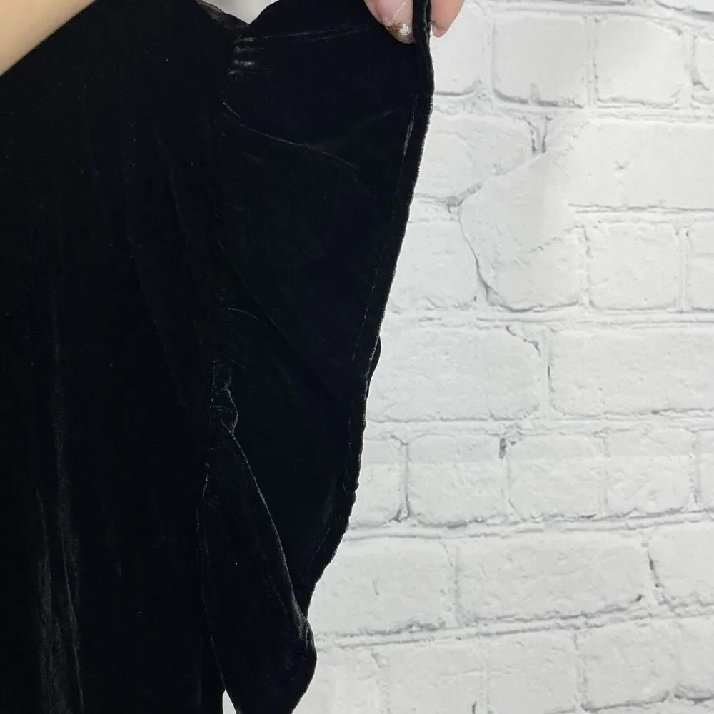 Current Elliott Mini Dress Black Women Size 2 Velvet Effortless Cool Gir Punk